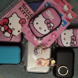 Hello Kitty Keychains 2 Cases Stickers Notebook